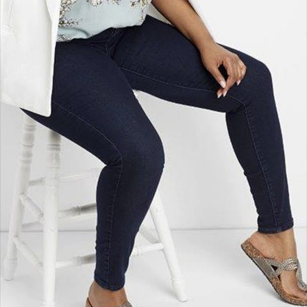 Maurices Carly Dark Blue Everflex High Rise Jeans
